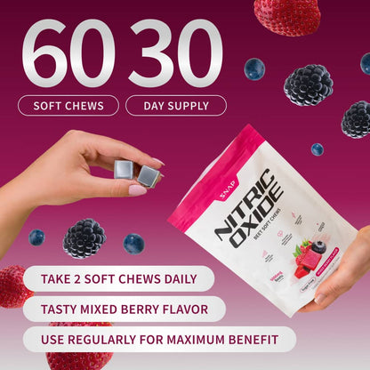Nitric Oxide Beet Soft Chews - Buy 2, Get 1 Free! by Snap Supplements