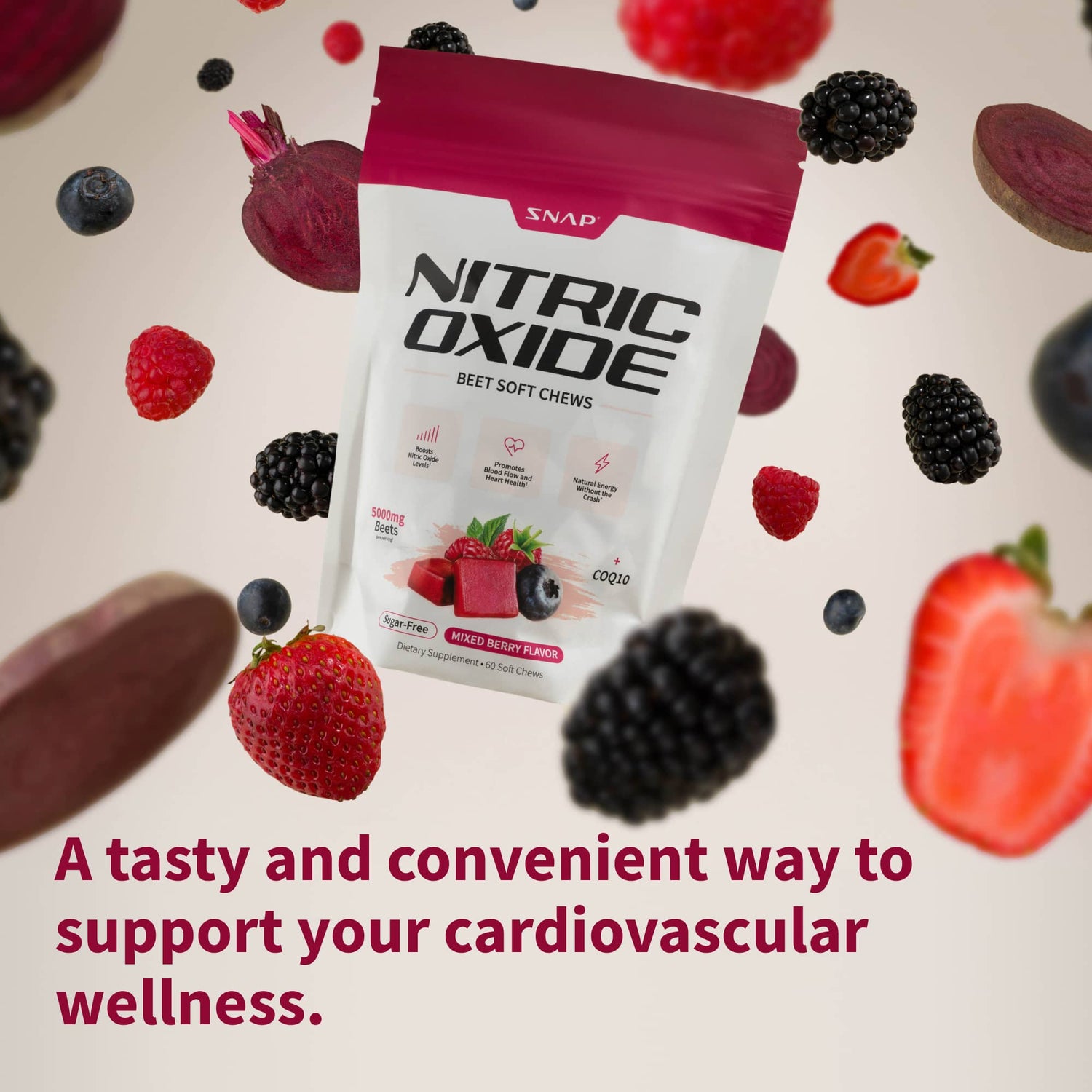 Nitric Oxide Beet Soft Chews by Snap Supplements