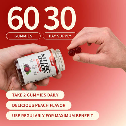 Nitric Oxide Gummies - Peach Flavor by Snap Supplements