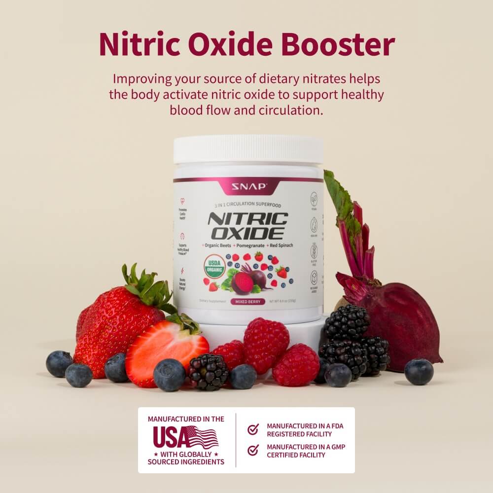 Nitric Oxide Organic Beets - Mixed Berry Flavor by Snap Supplements