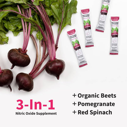 Nitric Oxide Organic Beets Single-Serve Packs by Snap Supplements