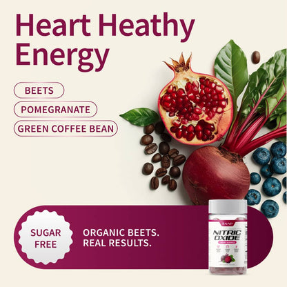 Nitric Oxide Gummies (Cherry Flavor) - 3 Month Supply by Snap Supplements