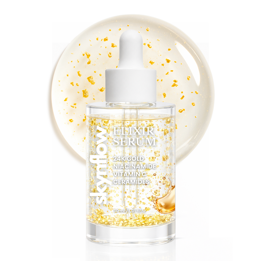 Elixir Serum - 24kGold Ceramides Niacinamide Vitamin C by Skynflow