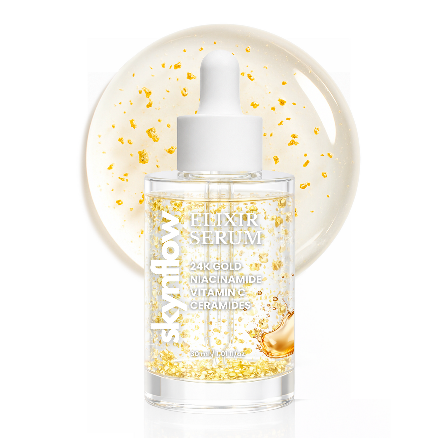Elixir Serum - 24kGold Ceramides Niacinamide Vitamin C by Skynflow