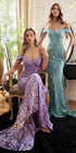 Ladivine OC014 Embellished Off the Shoulder Mermaid Gown by DiscountDressShop