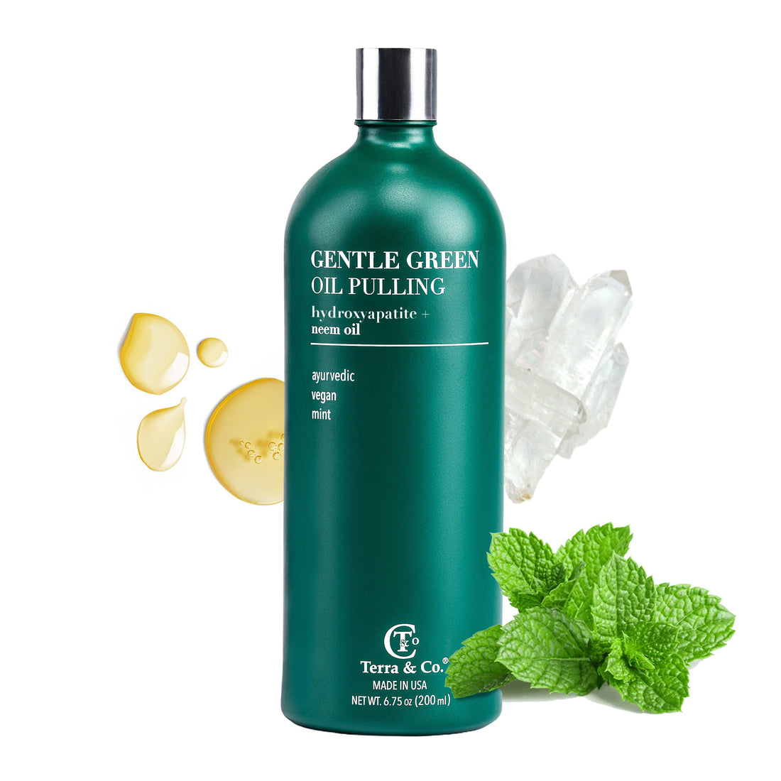 Gentle Green Oil Pulling Mouthwash – Enamel Support &amp; Gum Health by Terra &amp; Co.