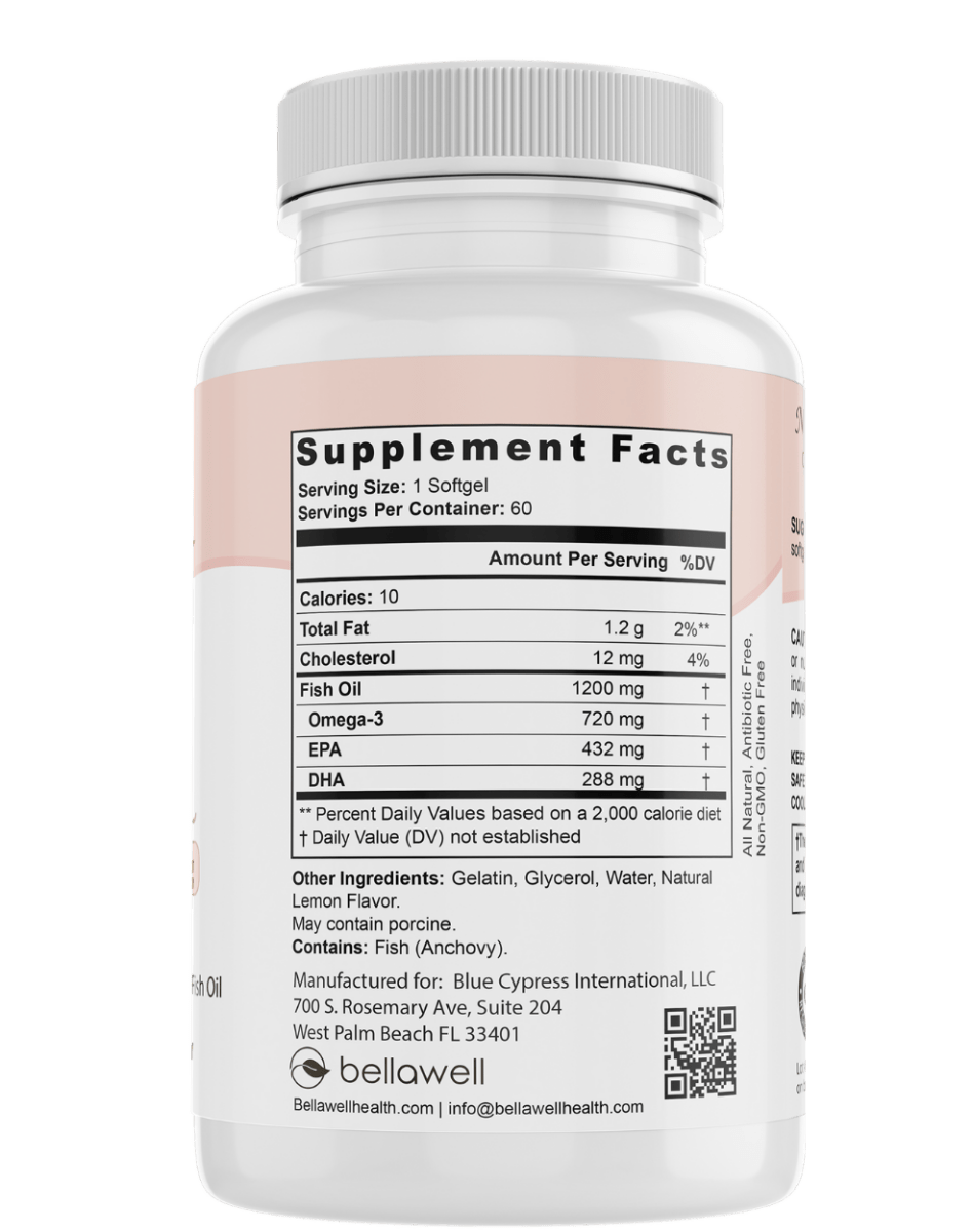 Omega Fish Oil -Omega-3 Fatty Acids by Bellawell by Bellawell Health