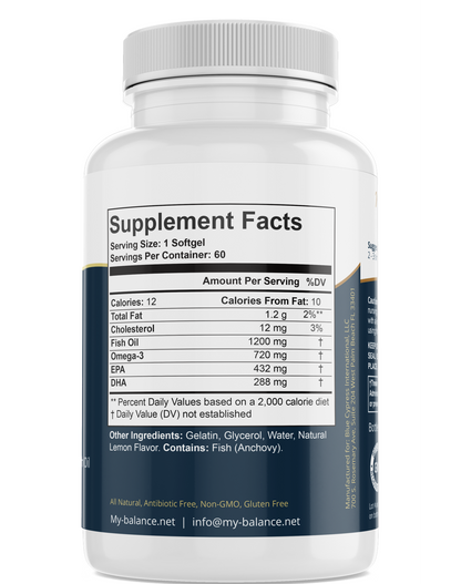 Omega Fish Oil - Omega-3 Fatty Acids by My Balance