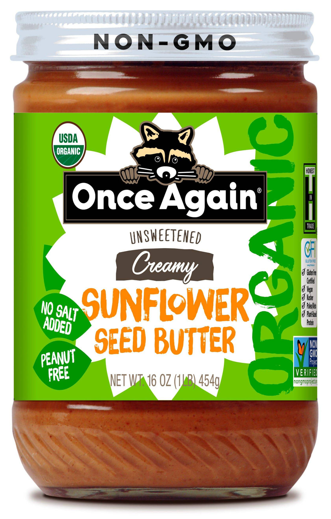 Sunflower Butter, No Salt, Organic by Country Life Natural Foods