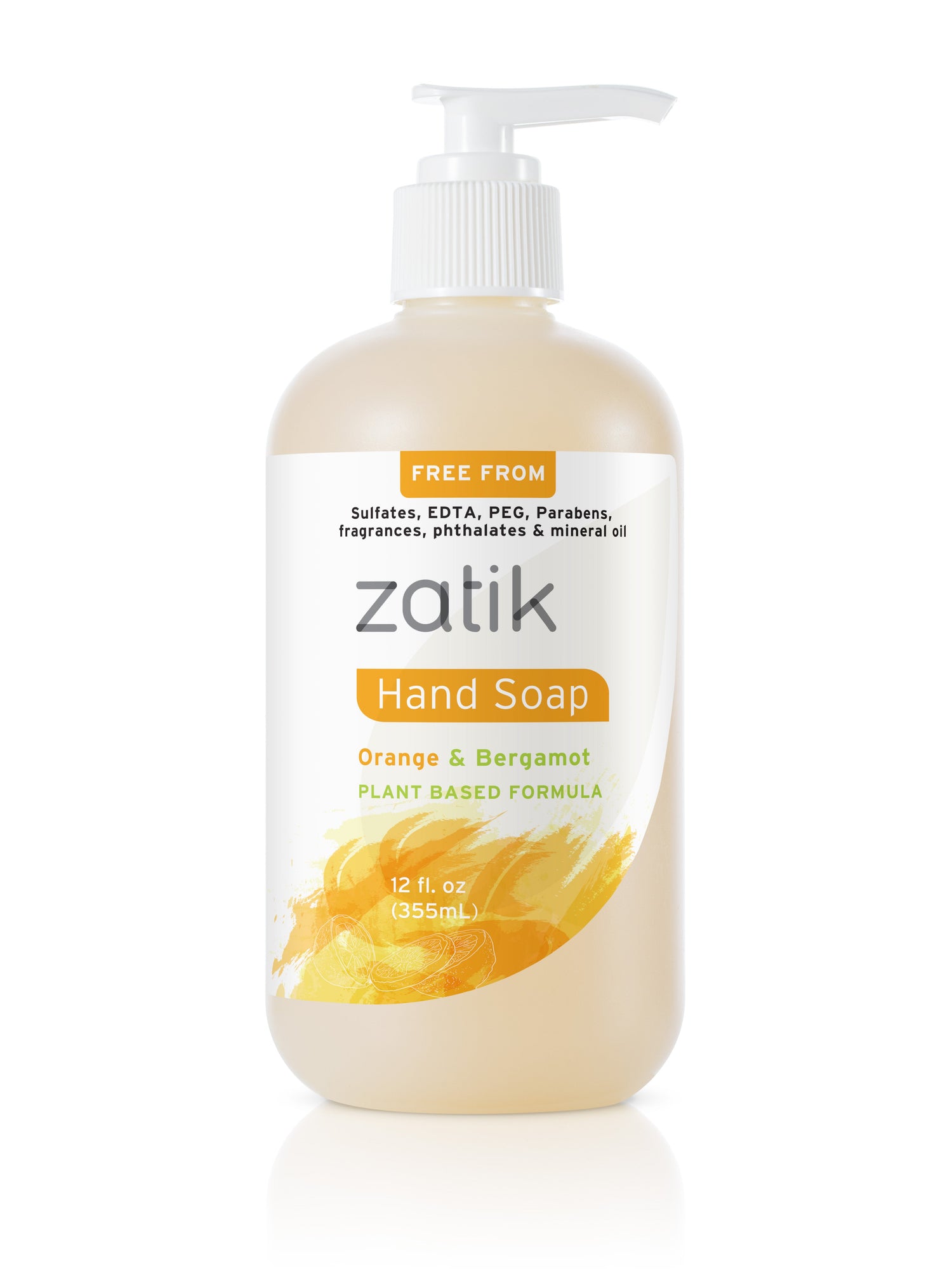 Liquid Hand Soap - Orange &amp; Bergamot by Zatik Naturals