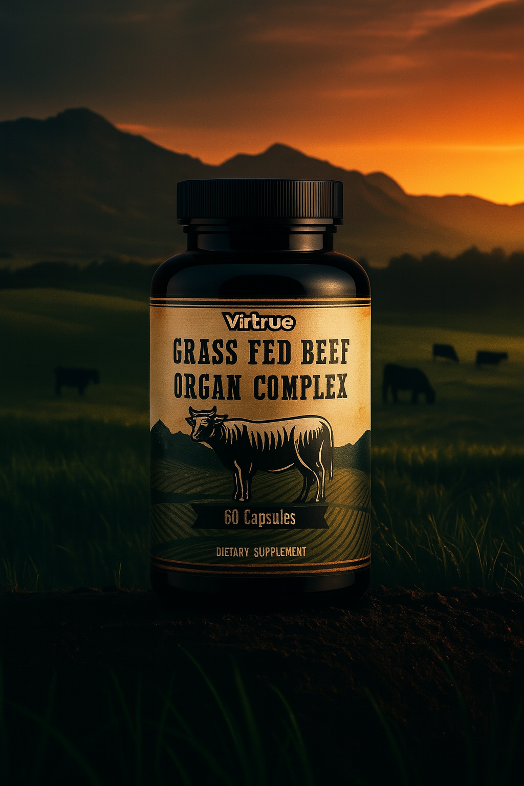 Grass Fed Beef Organ Complex Capsules by Virtrue
