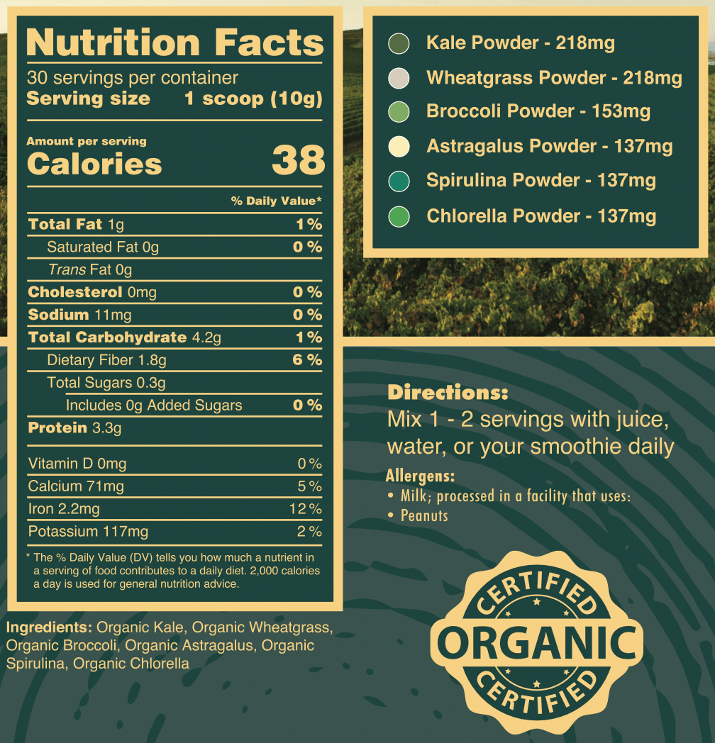 Organic Tropics &amp; Raw Greens Micronutrient Powders by Pure Choice Farms