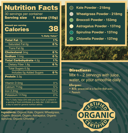 Organic Tropics &amp; Raw Greens Micronutrient Powders by Pure Choice Farms
