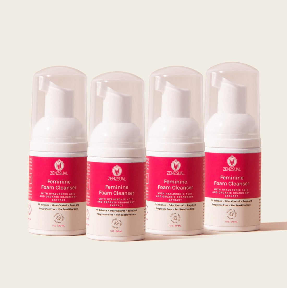 Paq. 4 x Espuma Limpiadora Femenina Travel Size by Tu Salud Intima