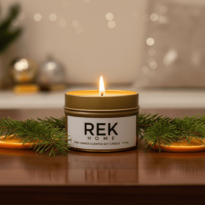 Pine Orange Soy Candle by REK Cosmetics