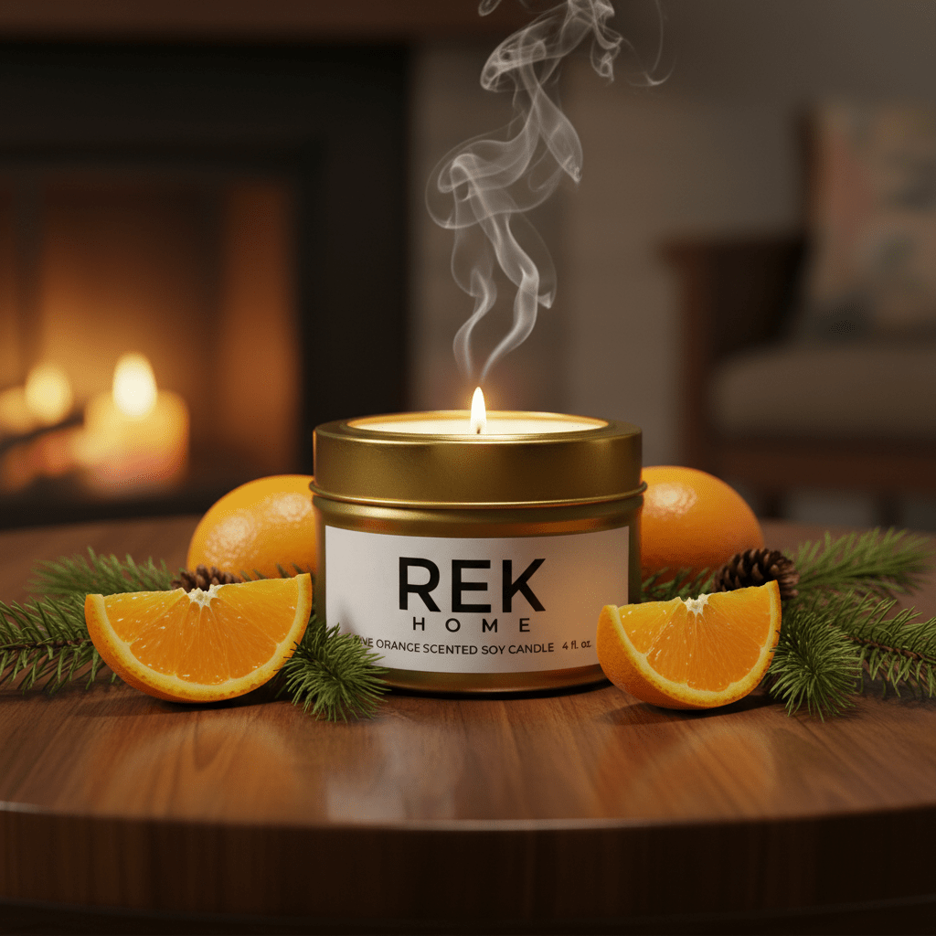 Pine Orange Soy Candle by REK Cosmetics