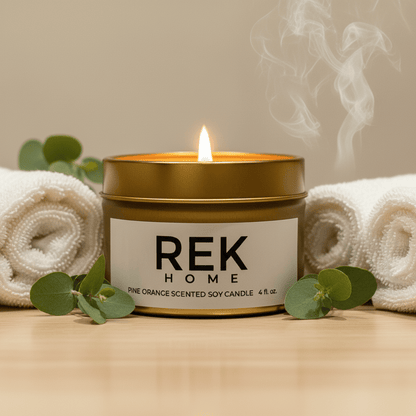 Pine Orange Soy Candle by REK Cosmetics