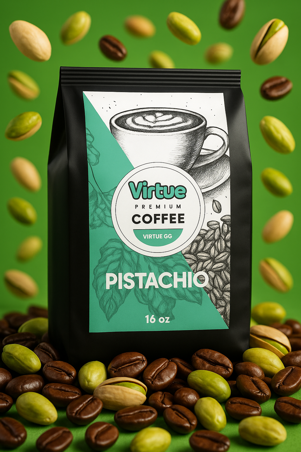Pistachio Flavored Coffee – 16oz | Virtrue Premium by Virtrue