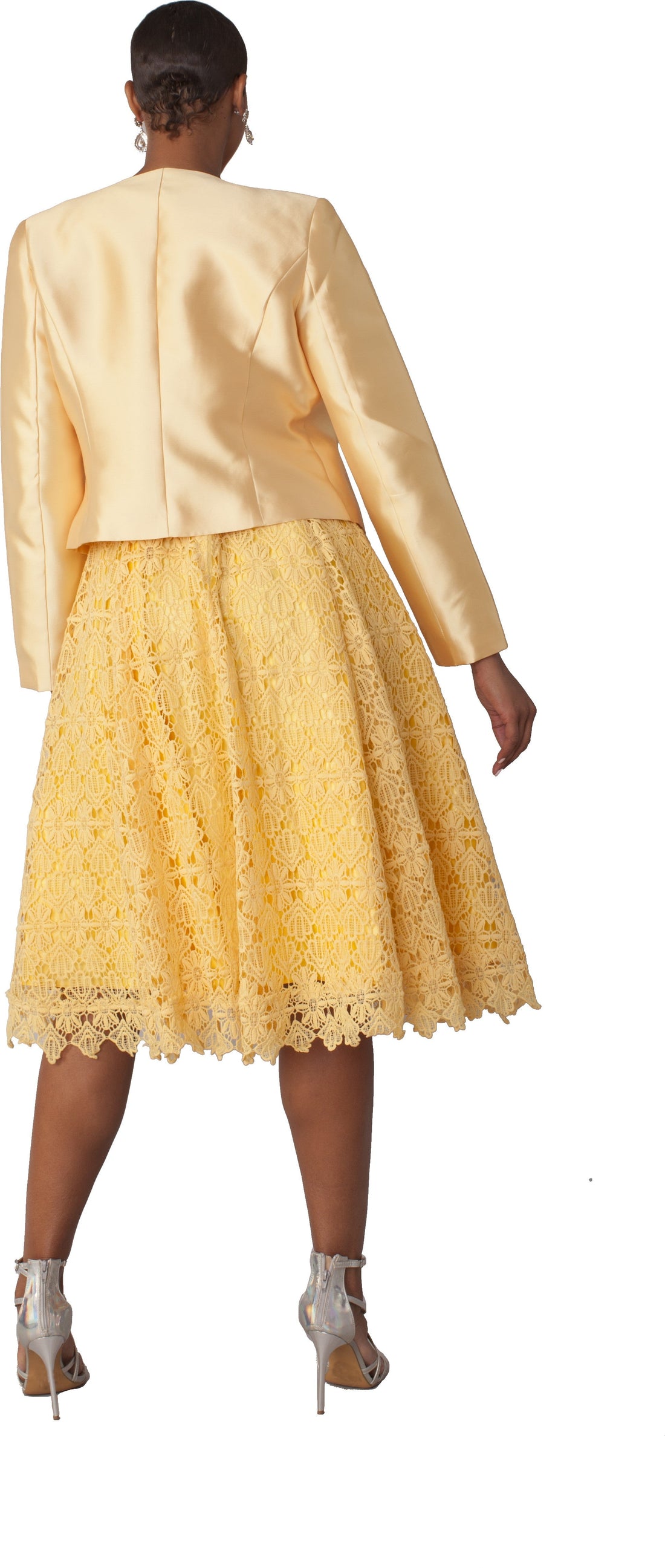 Plus Size Lace Church Dress with Satin Jacket -4529W by Tally Taylor