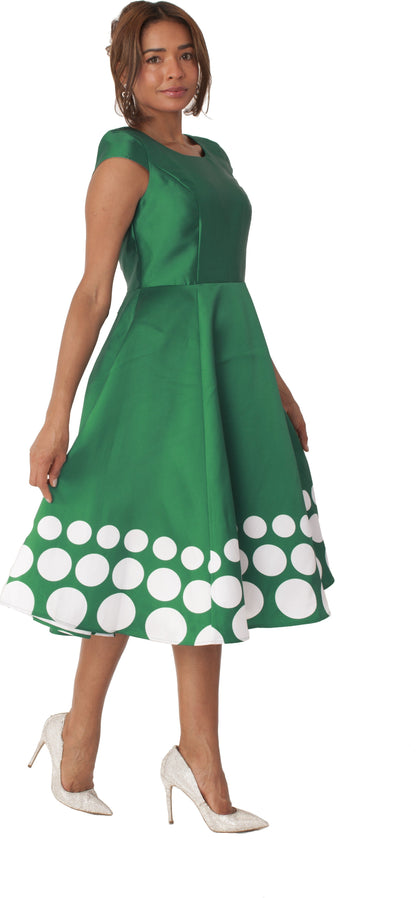 Plus Size Polka Dot Flare Dress Set with Jacket - 4817W by Tally Taylor