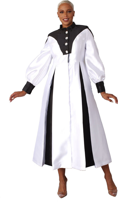 Plus Size Two-Toned Woven Cassock Robe- 4802W by Tally Taylor