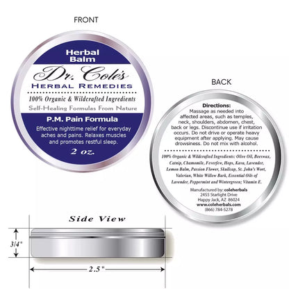 24 - Dr. Cole’s P.M. Pain Herbal Balm by COLEHERBALS LLC