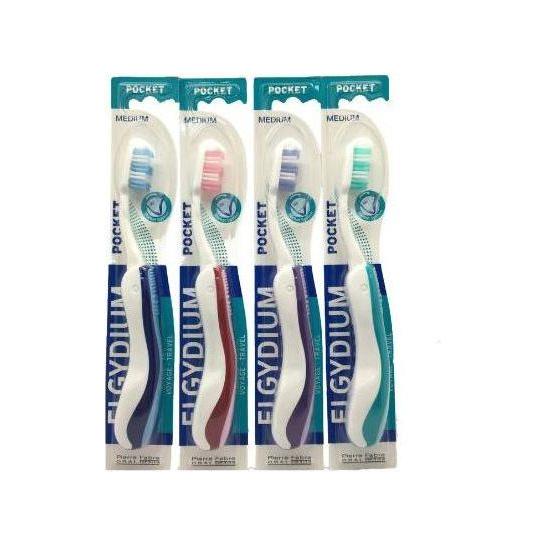 Elgydium Pocket Travel Medium Toothbrush (Assorted Colors) by Pasteur Pharmacy