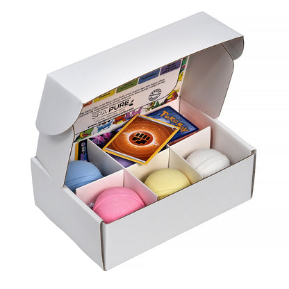 Bath Bombs for Kids: With Toys Inside, Pokemon-Inspired, Moisturizing, Natural, Large Colorful Bath Bombs (6 Count) Pack of 1 by Spa Pure
