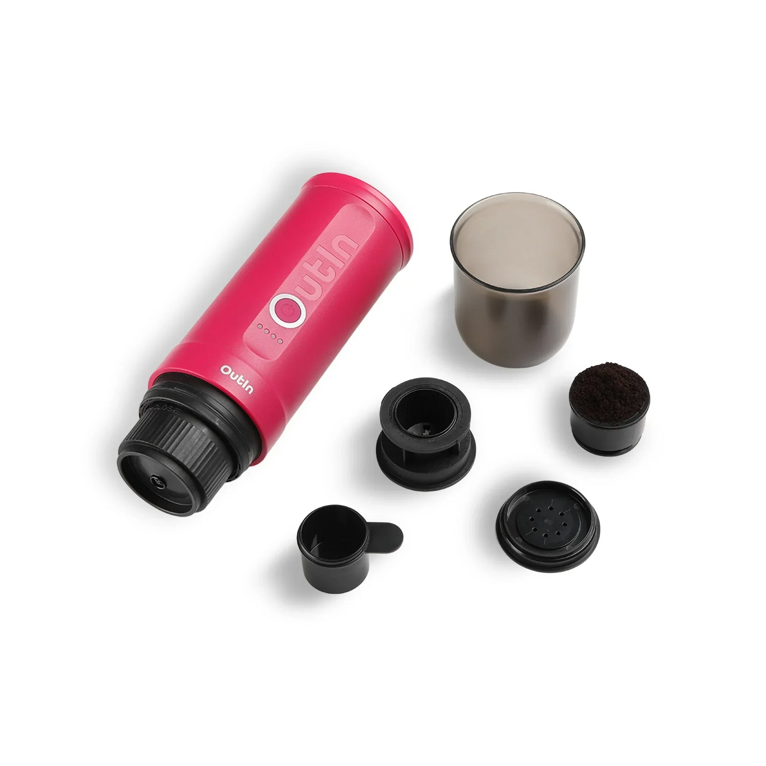 Nano Portable Espresso Machine (Fuchsia Pink) by OutIn