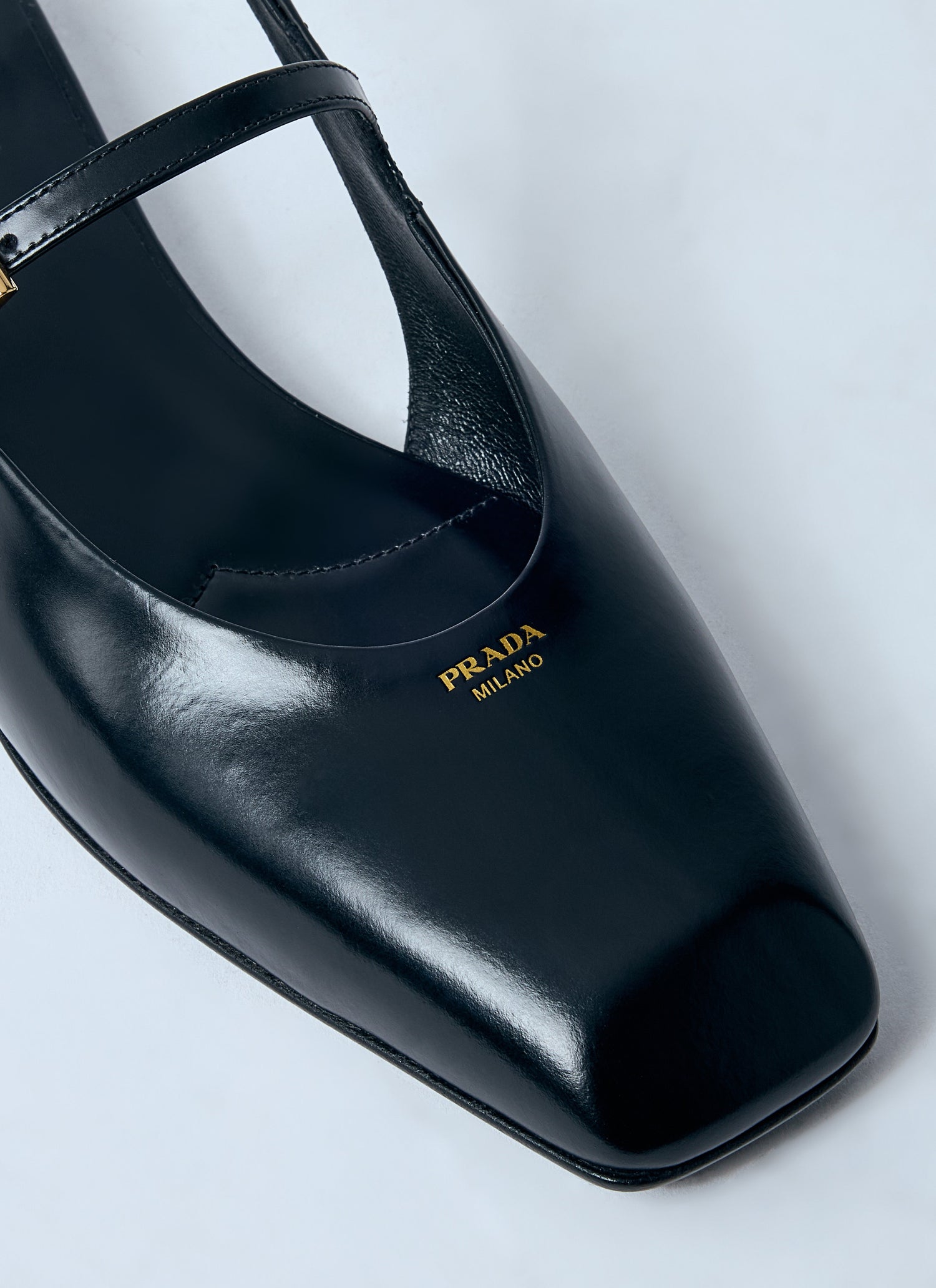 Prada Women Leather Slingback Ballerina Pumps by Luosophy