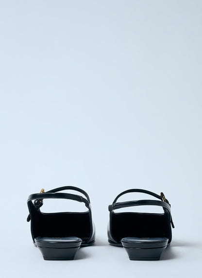 Prada Women Leather Slingback Ballerina Pumps by Luosophy
