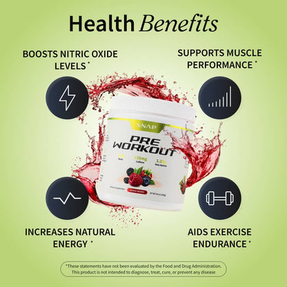 Nitric Oxide Organic Beets Pre-Workout by Snap Supplements