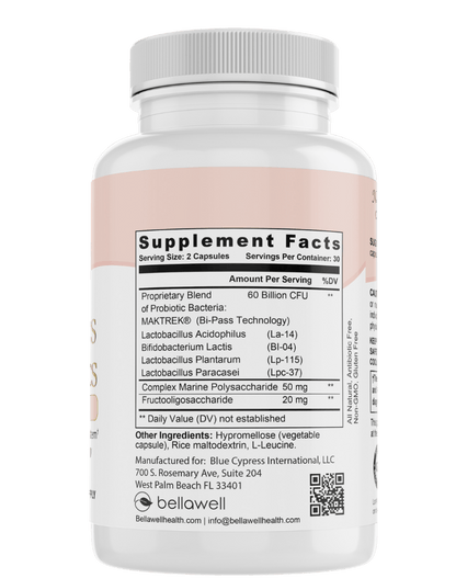 Probiotics 60 Billion by Bellawell by Bellawell Health