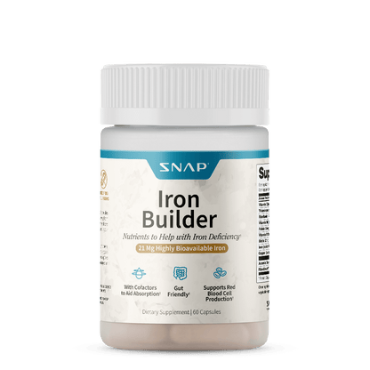 Iron Builder with Vitamins B &amp; C Absorption Boosters by Snap Supplements