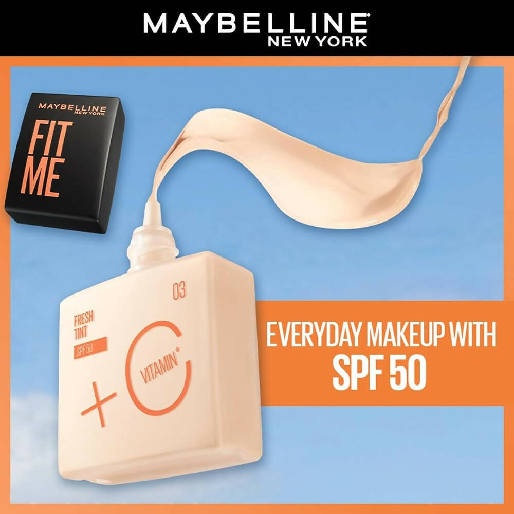 Maybelline New York Fit Me Fit Me Fresh Tint With SPF 50 &amp; Vitamin C Foundation - Shade 05 by Dista