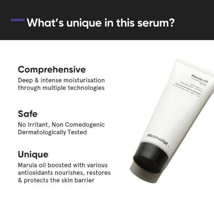 Minimalist 5% Marula Oil Moisturizer With Hyaluronic Acid &amp; Vitamin F &amp; E by Dista