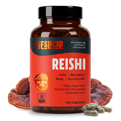 Organic Reishi Mushroom Capsules by FreshCap Mushrooms