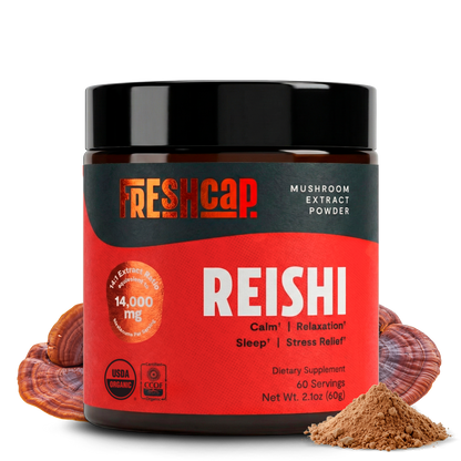 Organic Reishi Mushroom Powder by FreshCap Mushrooms