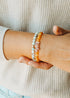 Raw Honey Baltic Amber + Raw Rose Quartz || Adult Bracelet by CanyonLeaf