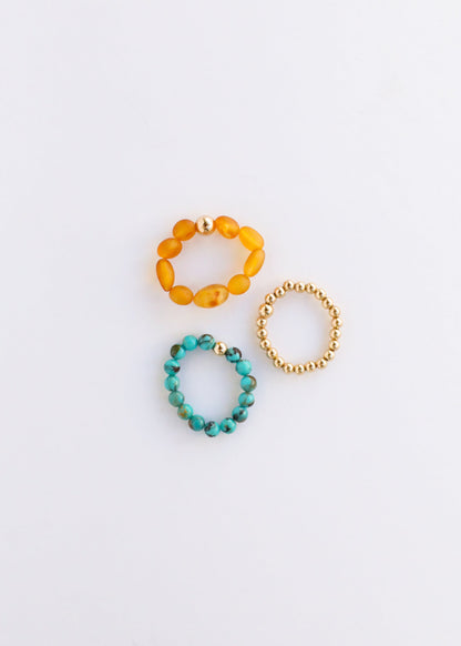 Natural Turquoise + 14k Gold Filled || Adult Ring by CanyonLeaf