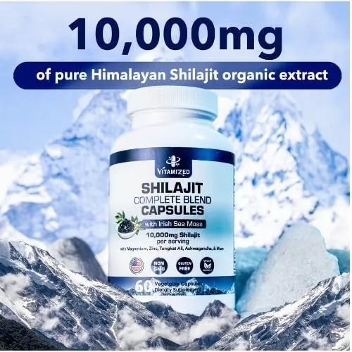 Shilajit Complete Blend - Energy and Endurance - Pure Shilajit Extract - 60 Capsules by The VITAMIZED Shop