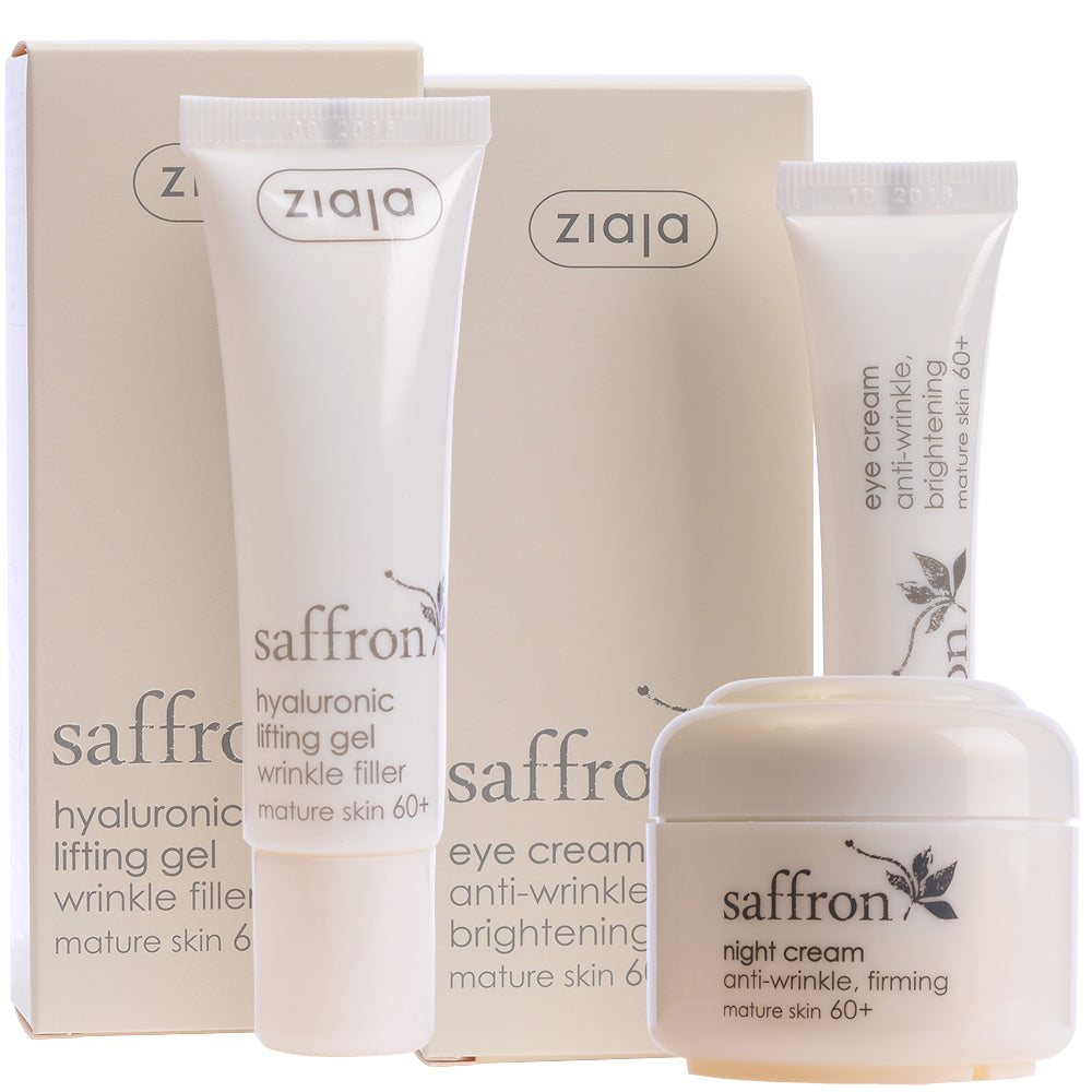 Saffron Bundle: Night Cream, Eye Cream &amp; Lifting Gel by Ziaja® USA Webstore