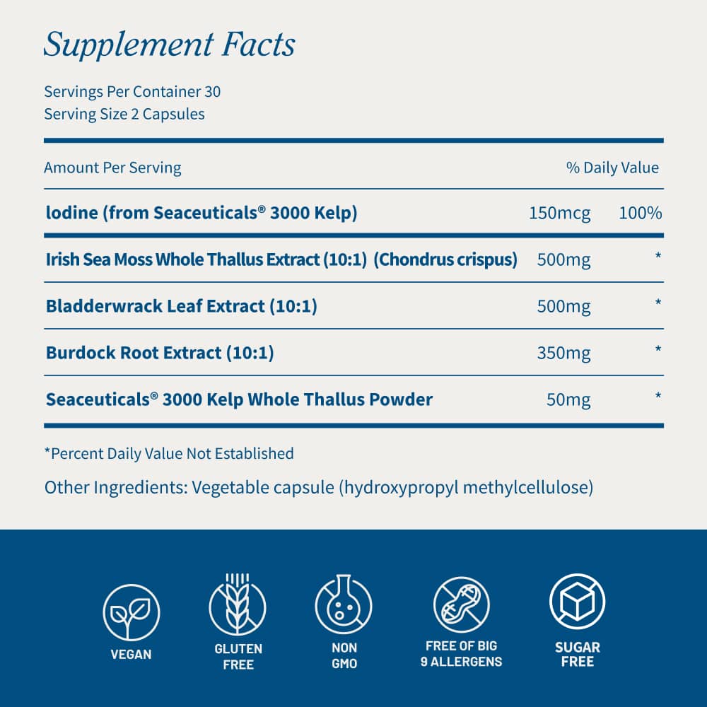 Irish Sea Moss with Iodine Energy Support by Snap Supplements