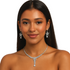 Estrella Crystal Floral Necklace & Earrings Jewelry Set by Farmacias Savia