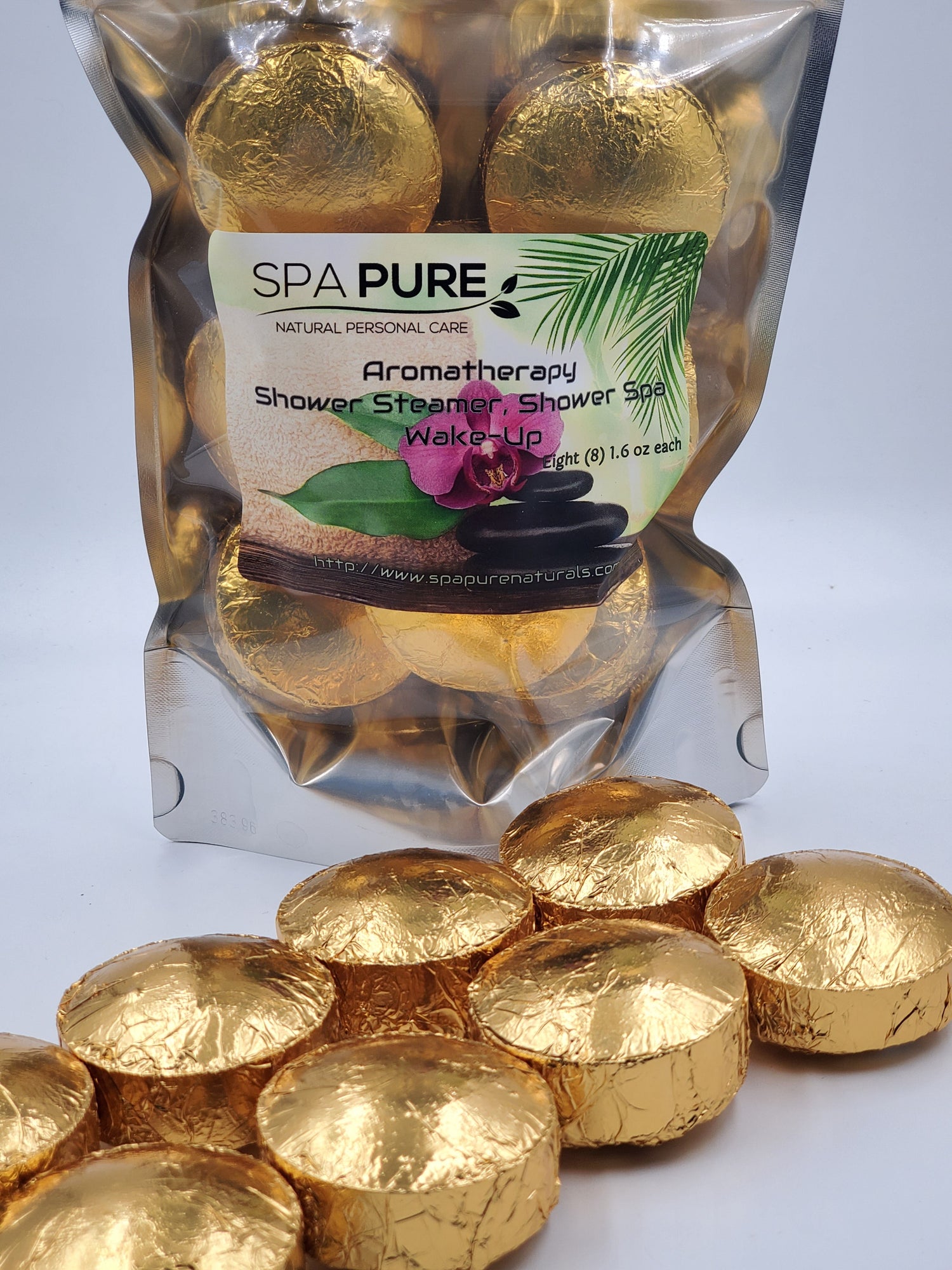 8 Aromatherapy Shower Bombs USA Made, 100% Natural/Organic Essential Oils-Transform your shower-Transform your mood by Spa Pure