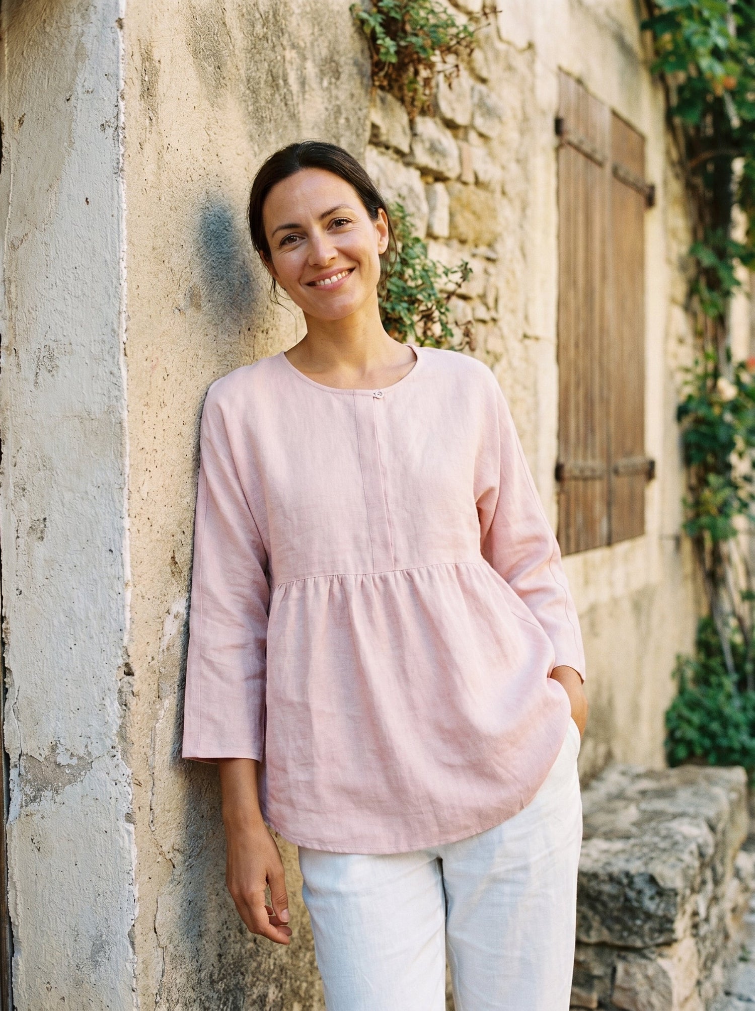 Linen Long-Sleeved Top SITKA by LINTICO