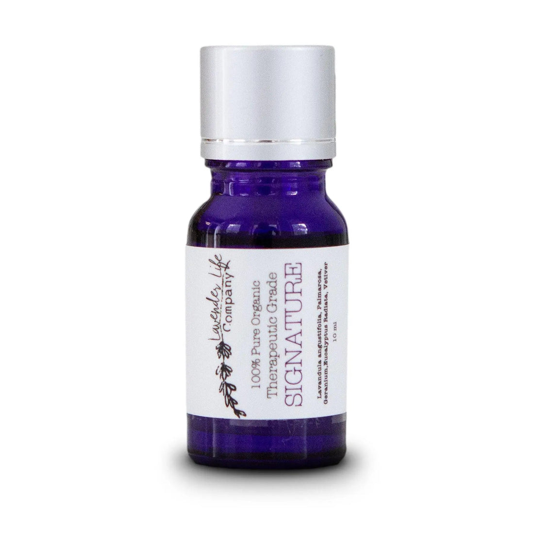 Signature Essential Oil Dropper - Signature Blend with Geranium, Eucalyptus and More - 100% Pure &amp; Organic by Lavender Life Company