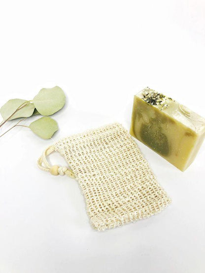 Natural Sisal Soap Saver and Exfoliating Pouch by Butter Me Up Organics