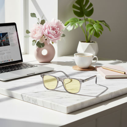 Smokey Quartz Computer Glasses – DreamWalkerz Crystal Collection by DreamWalkerz
