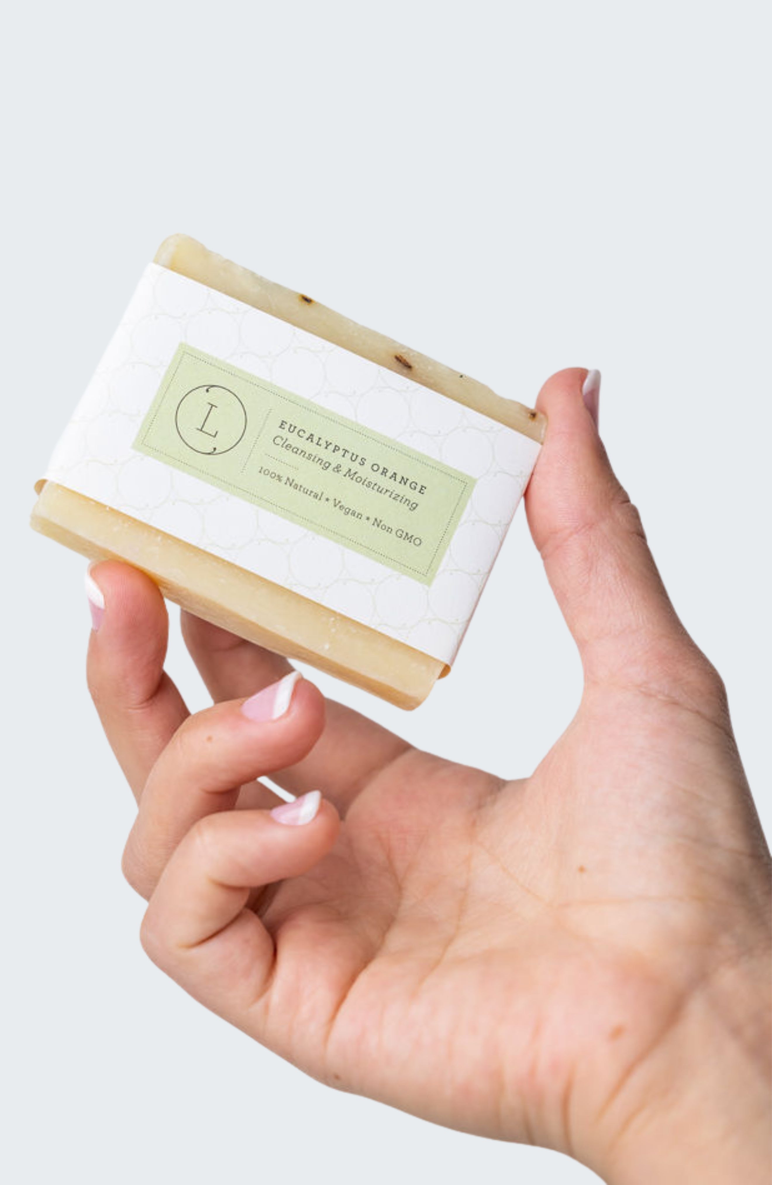 2x Eucalyptus Natural Handmade Soap Bar, Fresh Cold Process Soap by Lizush